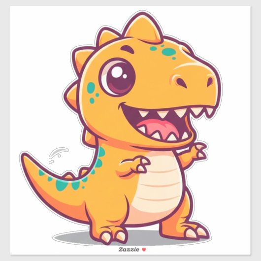 Baby Dinosaur Karakter voor Kinderen Sticker (Vel)
