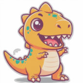 Baby Dinosaur Karakter voor Kinderen Sticker (Voorkant)