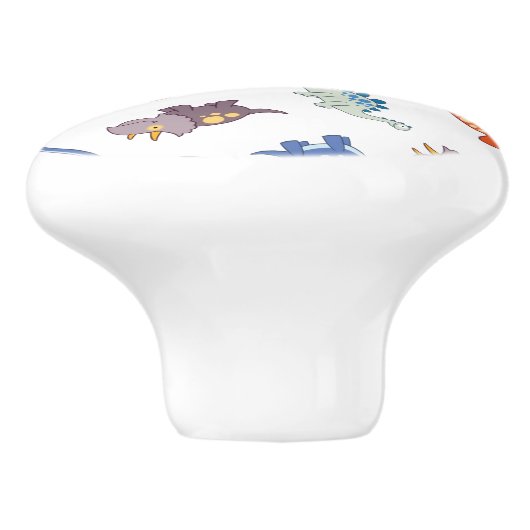 Baby Dinosaur Knob/Pull Keramische Knop (Zijkant)
