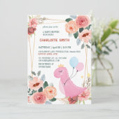  Baby dinosaur kroonballongradiënt water Kaart (Staand voorkant)