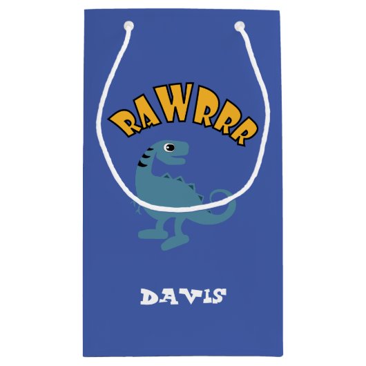 Baby Dinosaur-ontwerp - Gift Bag - Klein Cadeauzakje (Achterkant)