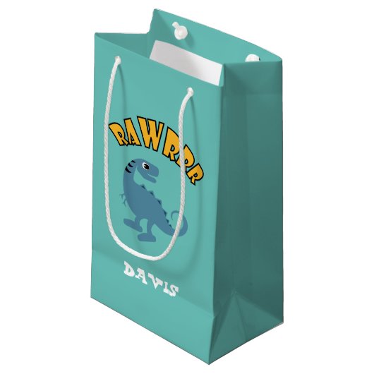 Baby Dinosaur-ontwerp - Gift Bag - Klein Klein Cadeauzakje (Voorkant Gekanteld)
