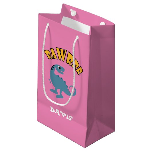 Baby Dinosaur-ontwerp - Gift Bag - Klein Klein Cadeauzakje (Voorkant Gekanteld)