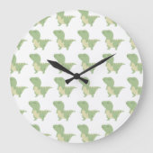 Baby Dinosaur-ontwerp Grote Klok (Voorkant)