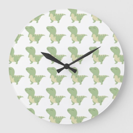 Baby Dinosaur-ontwerp Grote Klok (Voorkant)