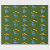 Baby Dinosaur-ontwerp - Matte wrapping papier (Vlak)