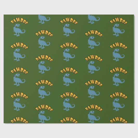 Baby Dinosaur-ontwerp - Matte wrapping papier (Vlak)