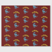 Baby Dinosaur-ontwerp - Matte wrapping papier (Vlak)