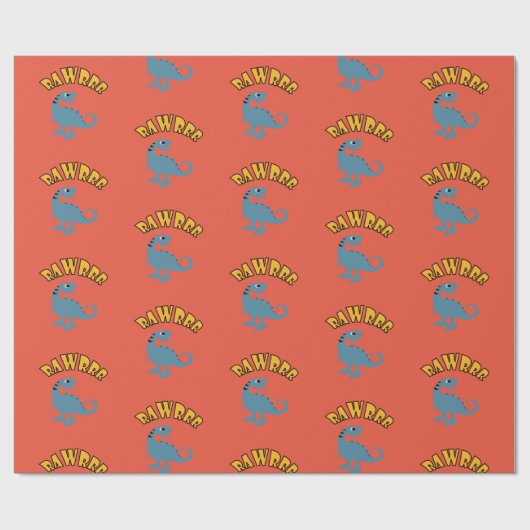 Baby Dinosaur-ontwerp - Matte wrapping papier (Vlak)