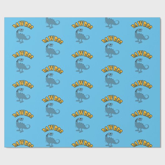 Baby Dinosaur-ontwerp - Matte wrapping papier (Vlak)
