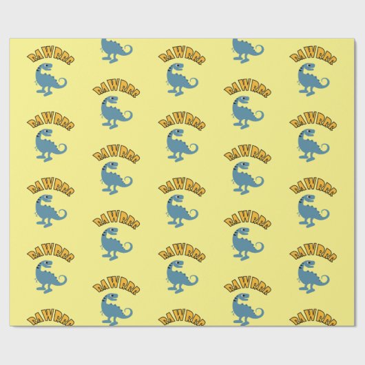 Baby Dinosaur-ontwerp - Matte wrapping papier (Vlak)