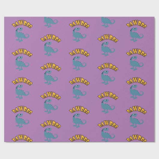 Baby Dinosaur-ontwerp - Matte wrapping papier (Vlak)