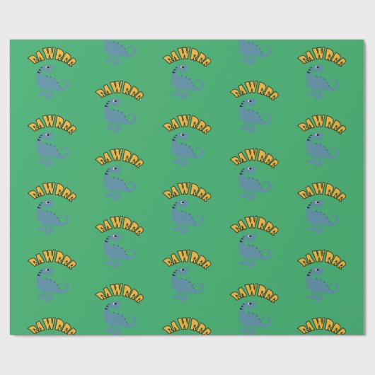 Baby Dinosaur-ontwerp - Matte wrapping papier (Vlak)