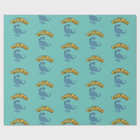 Baby Dinosaur-ontwerp - Matte wrapping papier (Vlak)
