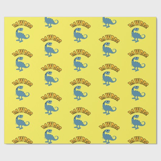 Baby Dinosaur-ontwerp - Matte wrapping papier (Vlak)