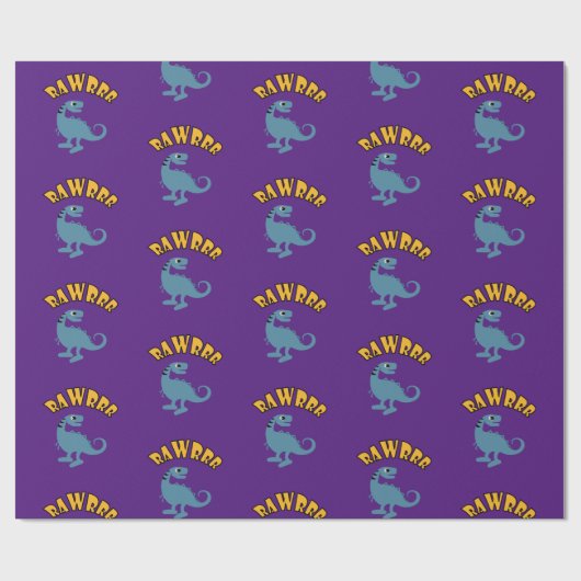 Baby Dinosaur-ontwerp - Matte wrapping papier (Vlak)