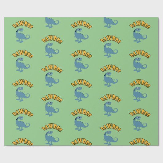 Baby Dinosaur-ontwerp - Matte wrapping papier (Vlak)