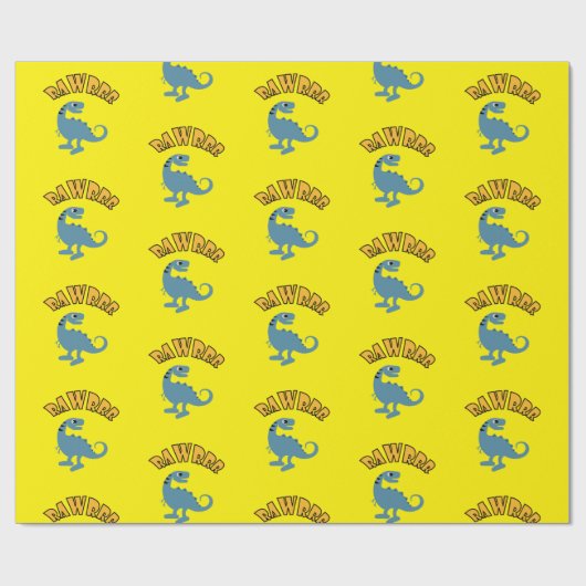 Baby Dinosaur-ontwerp - Matte wrapping papier (Vlak)