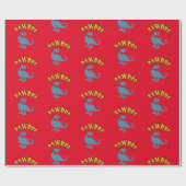 Baby Dinosaur-ontwerp - Matte wrapping papier (Vlak)