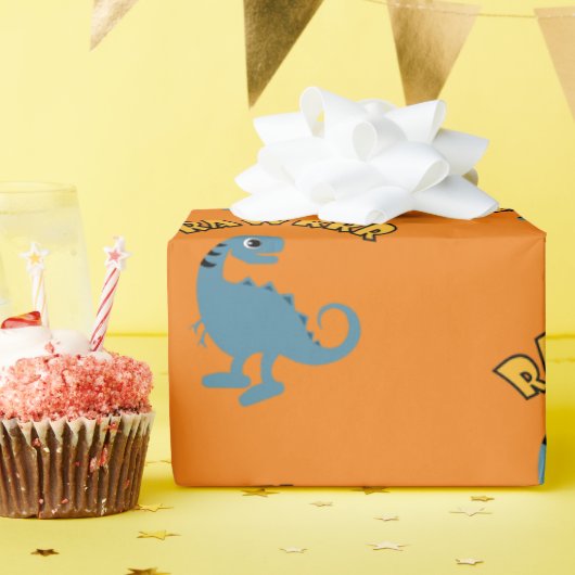 Baby Dinosaur-ontwerp - Matte wrapping papier (Verjaardagsfeest)