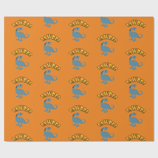 Baby Dinosaur-ontwerp - Matte wrapping papier (Vlak)