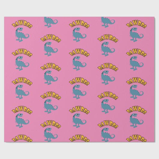 Baby Dinosaur-ontwerp - Matte wrapping papier (Vlak)