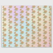 Baby Dinosaur op Leaf en Rainbow Cadeaupapier (Vlak)