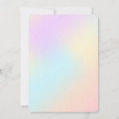 Baby Dinosaur Op Pastel Abstract Kaart (Achterkant)