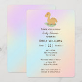 Baby Dinosaur over Abstract pasta Kaart (Voorkant / Achterkant)