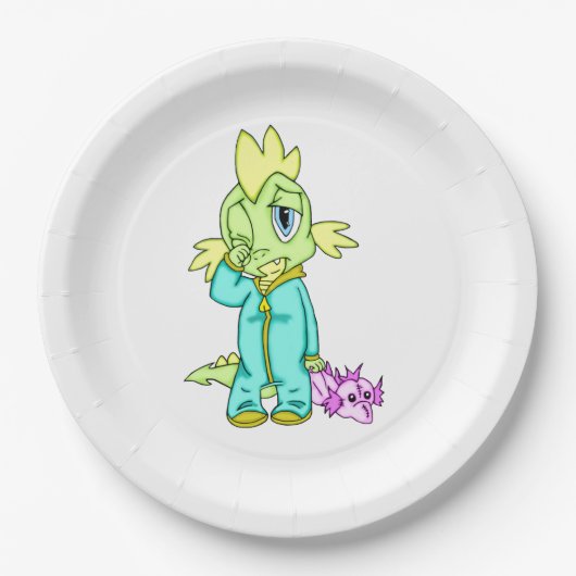 Baby Dinosaur Papieren Bordje (Voorkant)