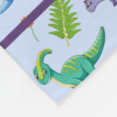 Baby Dinosaur personaliseer de naam van de jongen  Fleece Deken (Hoek)