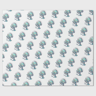 Baby Dinosaur Ruimtevaarder Cadeaupapier