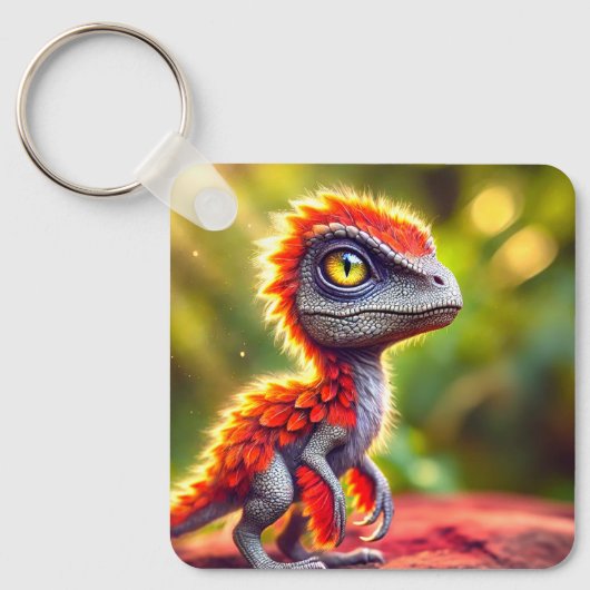 Baby Dinosaur Sleutelhanger (Voorkant)