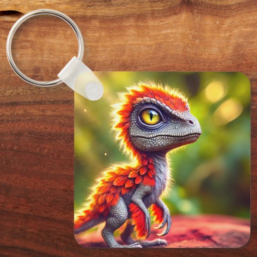 Baby Dinosaur Sleutelhanger (Voorkant)