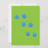 Baby Dinosaur Stomp op Verjaardagsfeest Kaart (Achterkant)