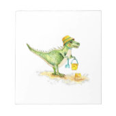 Baby Dinosaur T-Rex op het strand Notitieblok (Voorkant)