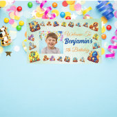 Baby Dinosaur Thema Kinder Jongen Verjaardag Licht Spandoek