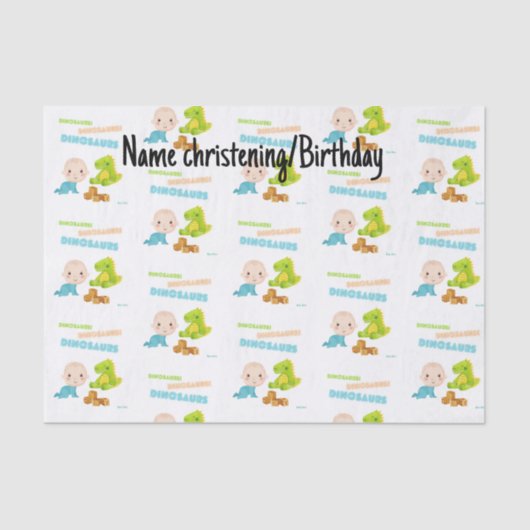 Baby Dinosaur Tissuepapier (Voorkant)