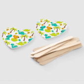 Baby Dinosaur Triceratops Dino Eggs Palm Tree Handwaaier (Niet-gemonteerd)