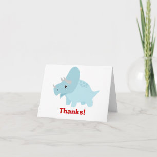 Baby Dinosaur Triceratops Thank you card Bedankkaart