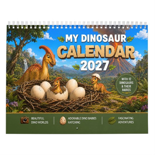Baby Dinosauriërs Komen Uit Het Ei – Prehistorisch Kalender (Hoes)