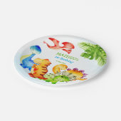 Baby dinosauriërs peuterfeest papieren bordje (Gekanteld)