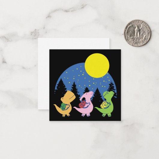 Baby Dinosauriërs Terug naar School Notitiekaartje (Voorkant / Achterkant in situ)