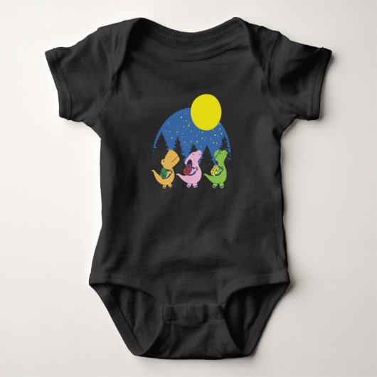 Baby Dinosauriërs Terug Naar School Romper (Voorkant)