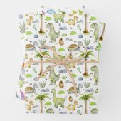 Baby Dinosauriwitjes Inpakpapier Vel (In situ)