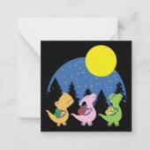 Baby Dinosaurs Back To School Notitiekaartje (Voorkant)