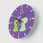 Baby Dinosaurs & Butterflies Ronde Klok (Hoek)