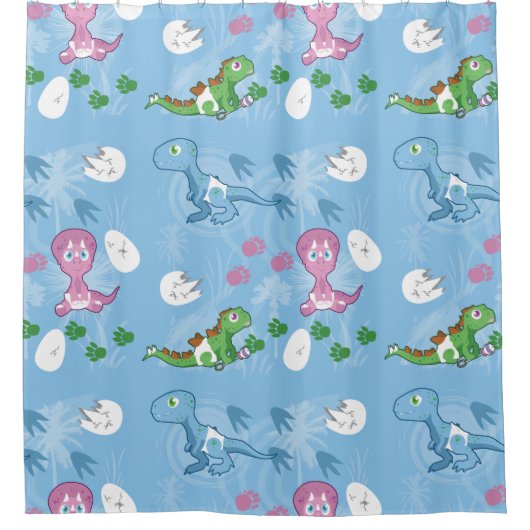 Baby Dinosaurs Douchegordijn (Voorkant)