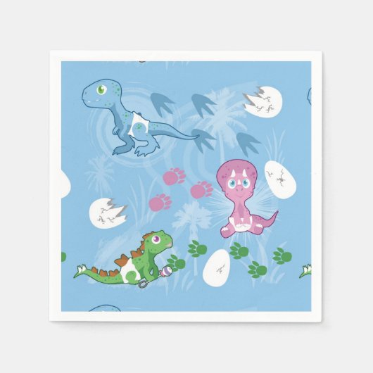 Baby Dinosaurs Servet (Voorkant)