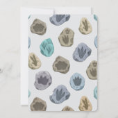 Baby Dinosaurs, Volcano, T-Rex Baby Shower Kaart (Achterkant)